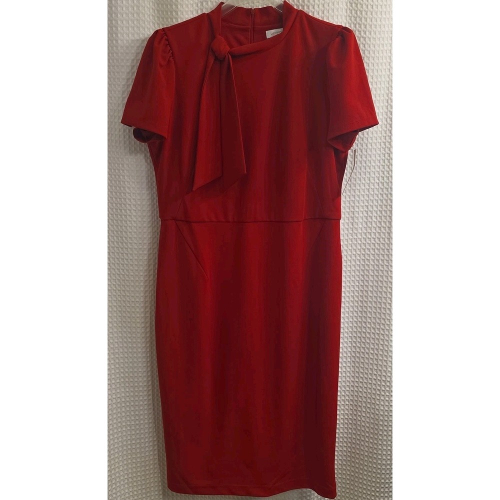 NEW Liz Claiborne Women Red Classy Holiday Party Dinner Dress Size 16